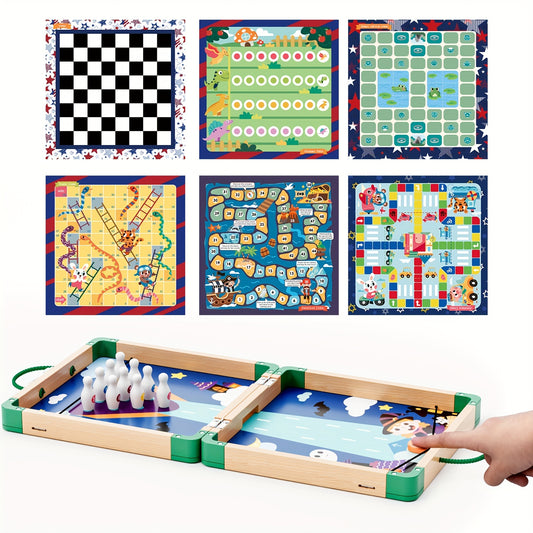 8 in 1 Wooden Board Game Set