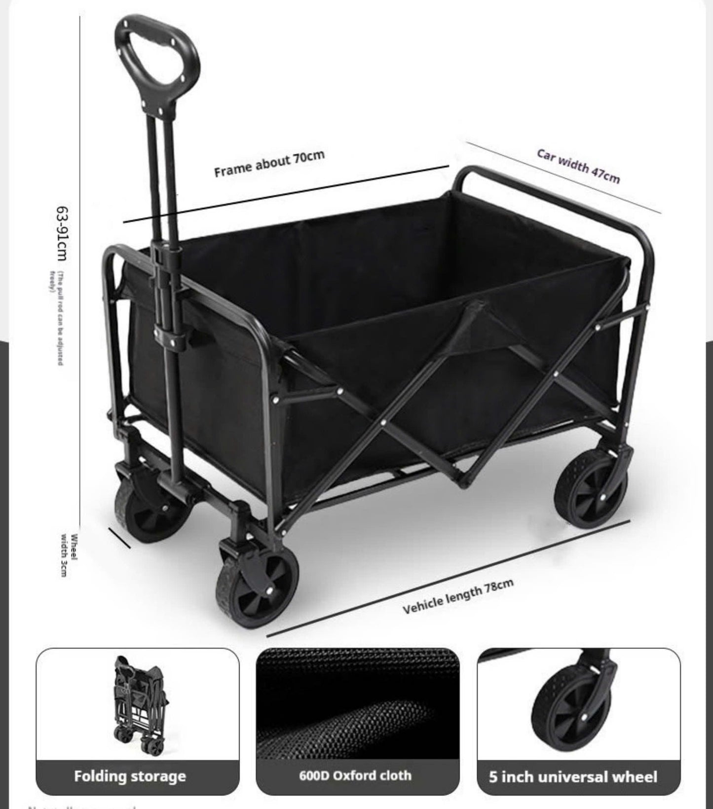 Folding Wagon Cart For Camping